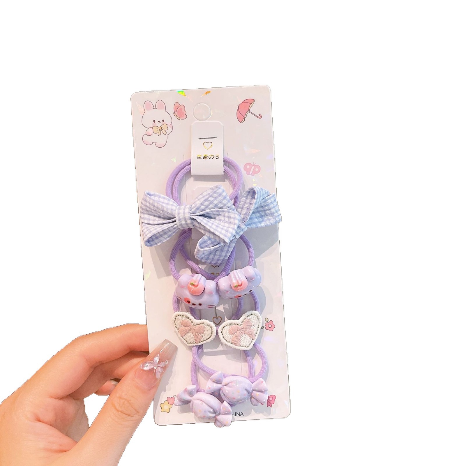Flores lindas para niños, correa de goma, flores dulces, cuerda de cabeza encantadora, no lastimar el cabello del bebé, correa de goma, pareja de chicas rojas