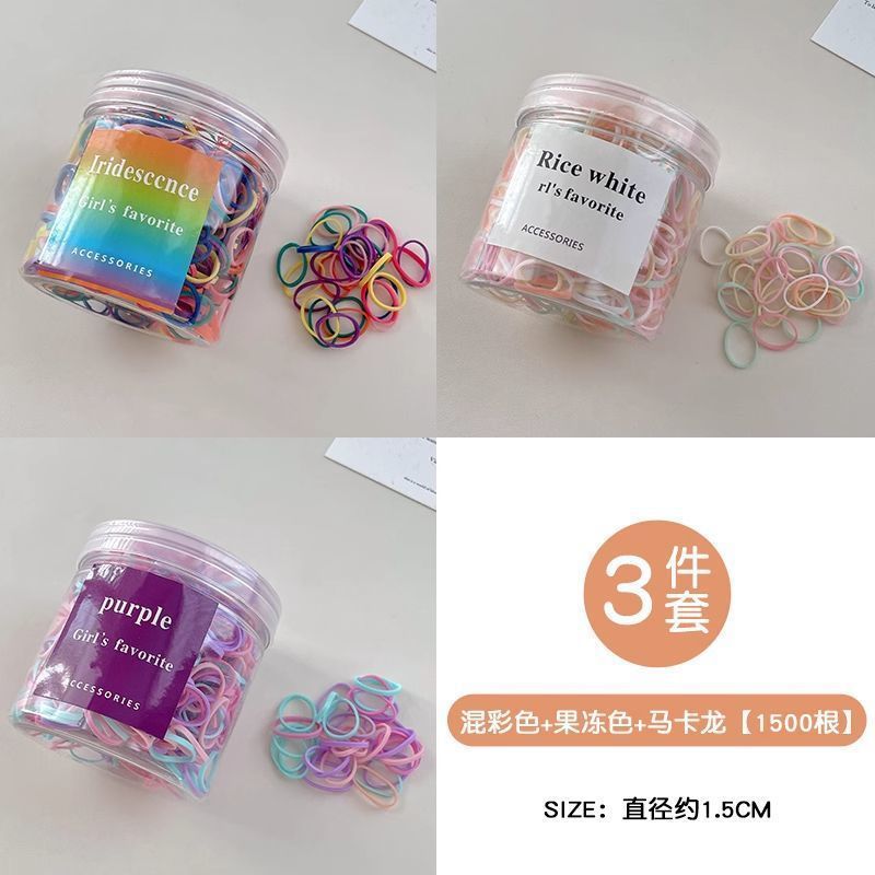 Coleteros desechables, gomas pequeñas para el cabello para niños, gomas para el cabello que no dañan el cabello, gomas para niñas, coleteros de alta elasticidad, accesorios para el cabello.