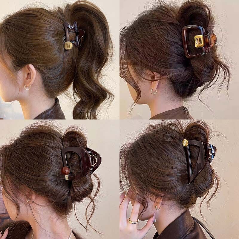 High Ponytail Five-Pointed Star Hair Clip for Women 2025 New Elegant Half-Tied Hair on the Back of the Head Shark Clip Hairpin Headwear