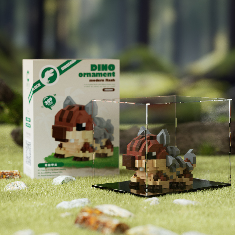 Compatible con Lego Dinosaur Tyrannosaurus Rex Muñeca de dibujos animados Bloques de construcción Adornos de montaje Juguetes educativos para niños Regalos para niños y niñas