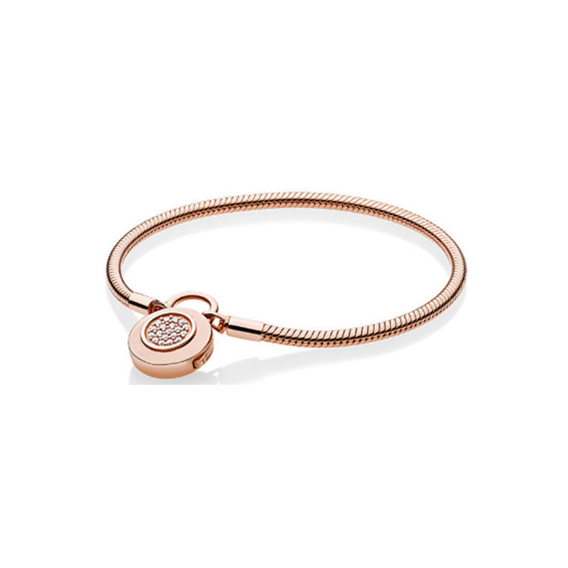 Bracciale a catena serpente placcato argento chiusura tonda_voghion.com