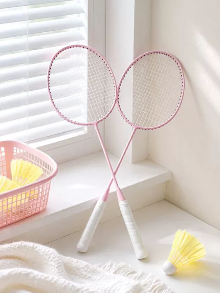 New Model of Genuine Badminton Rackets, Ultra-Light and Durable, Suitable for Adults, Single or Double Rackets, High-Quality Offensive Rackets, Stylish Badminton Rackets, Double Rackets