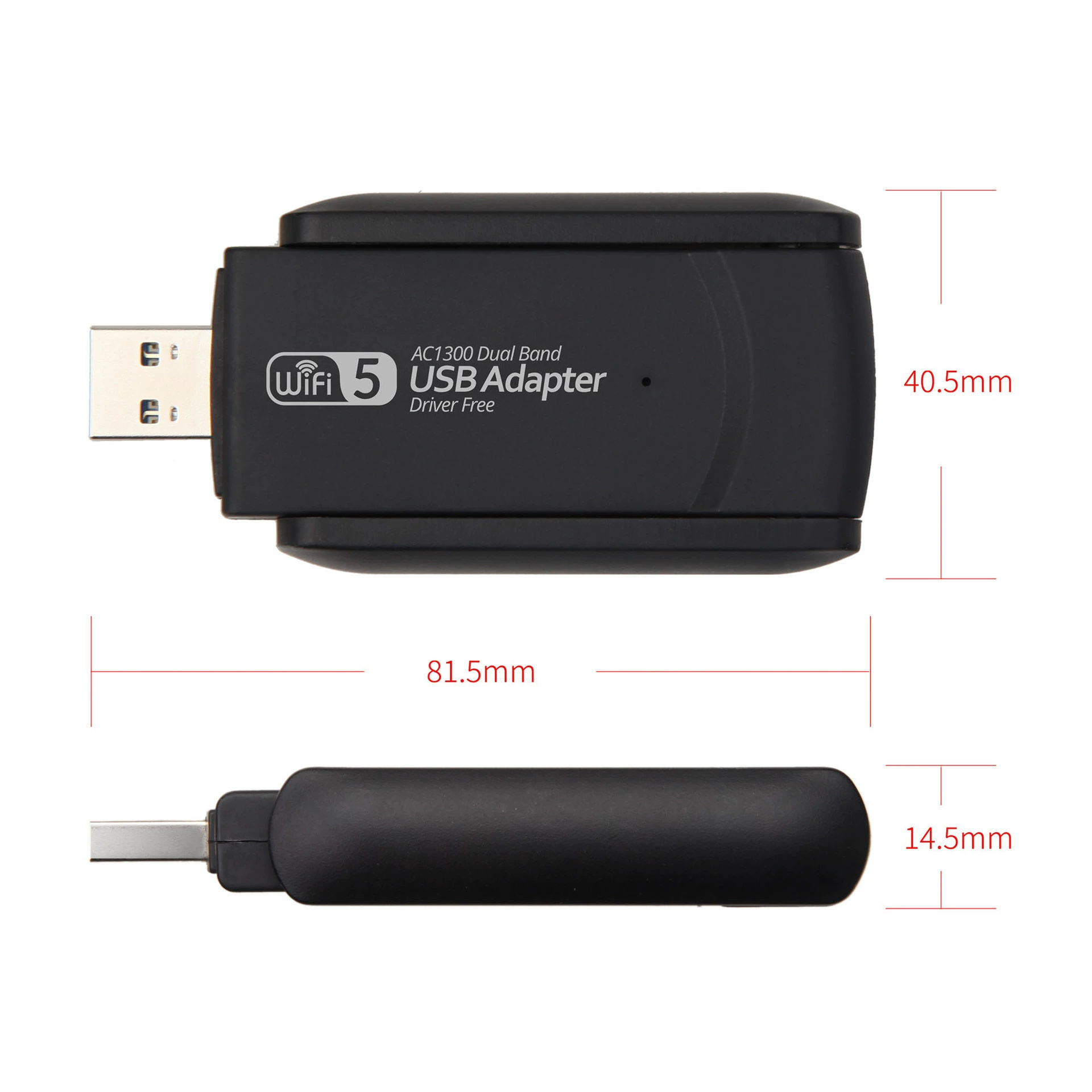 Беспроводной USB-адаптер для ноутбука, передатчик 1300M, 5G