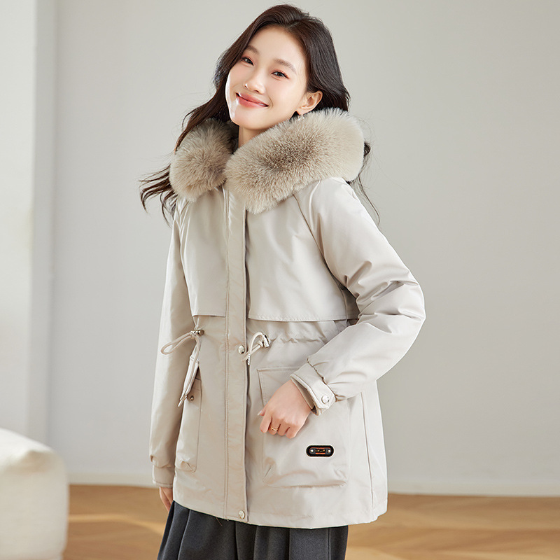 Winter fitted brace with hood, keep warm jacket, increased thickness