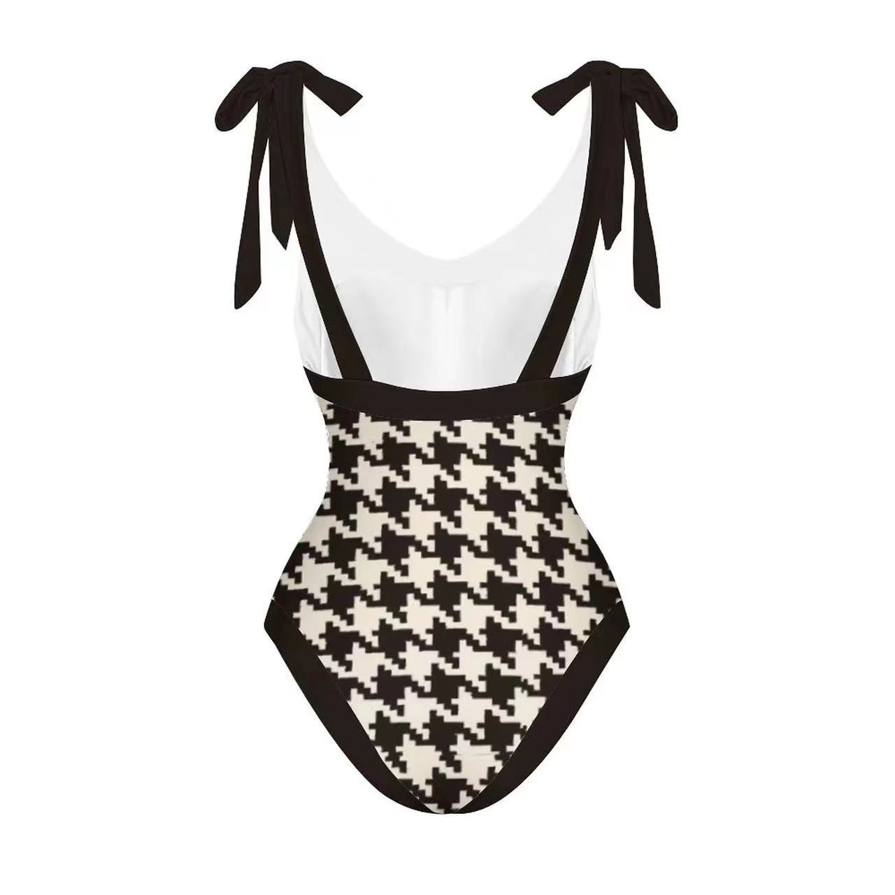 210g Weight Sleeveless Sleeve Length Nylon, Polyester Fabric Type Regular Top Length One-pieces Tops Type 2 Pieces Set Quantity Swimming Pool Occasion V Neck Neckline Slim Fit Type Printing, Solid Color Pattern Women's Gender Classic Style Style Women's Classic Style Printing Solid Color 2 Pieces Set One Piece Swimwear 17