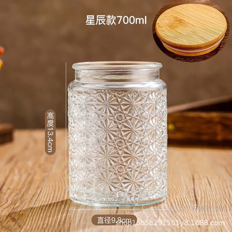 Chino retro Begonia flor vidrio sellado tarro caramelo snack tarro de almacenamiento frutos secos tuerca de almacenamiento tarro