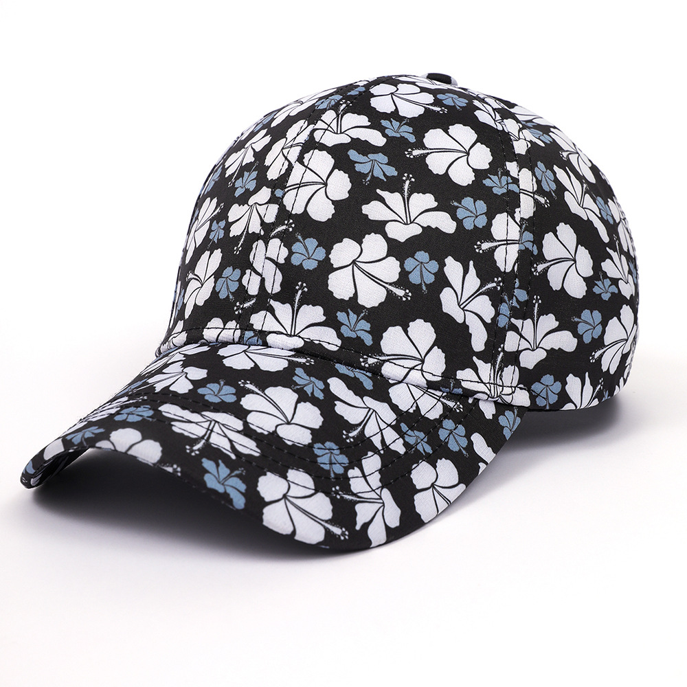 Nueva flor gorra de béisbol verano al aire libre protección solar sombrero casual moda ajustable casquillo enarbolado