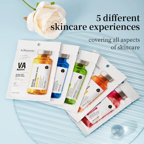 Kormesic All-English Facial Mask Vitamin C Hydrating and Moisturizing Cross-Border Foreign Trade Live Broadcast Wholesale