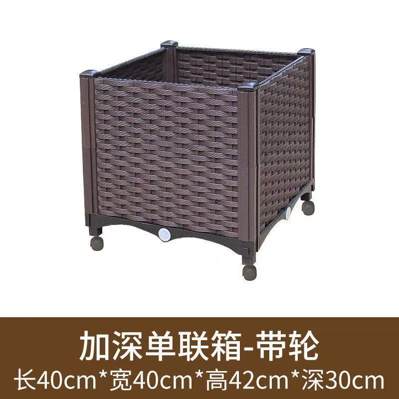 【with wheels】40 deepened single-compartment crate 40*40*42