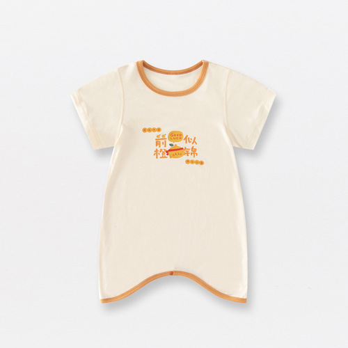 Baby pajamas, summer short-sleeved thin modal baby pajamas, home clothes, children's one-piece pajamas, air-conditioned clothes