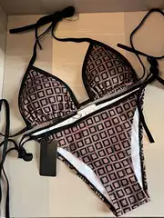 Lu88 European and American Foreign Trade Women's Two-Piece Swimsuit Sexy Swimsuit Set Tie-Up Bikini Multi-Color Swimwear Bikini