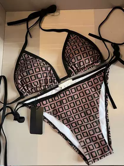 Lu88 European and American Foreign Trade Women's Two-Piece Swimsuit Sexy Swimsuit Set Tie-Up Bikini Multi-Color Swimwear Bikini