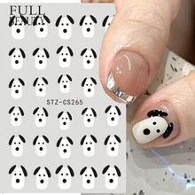 新款美甲贴纸 ins卡通可爱小狗小兔子小众背胶指甲贴纸批发