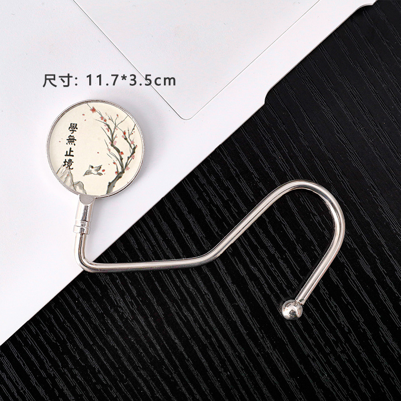 Texto antiguo creativo escritorio antiadherente gancho estudiante portátil soporte de carga portátil escritorio mochila gancho