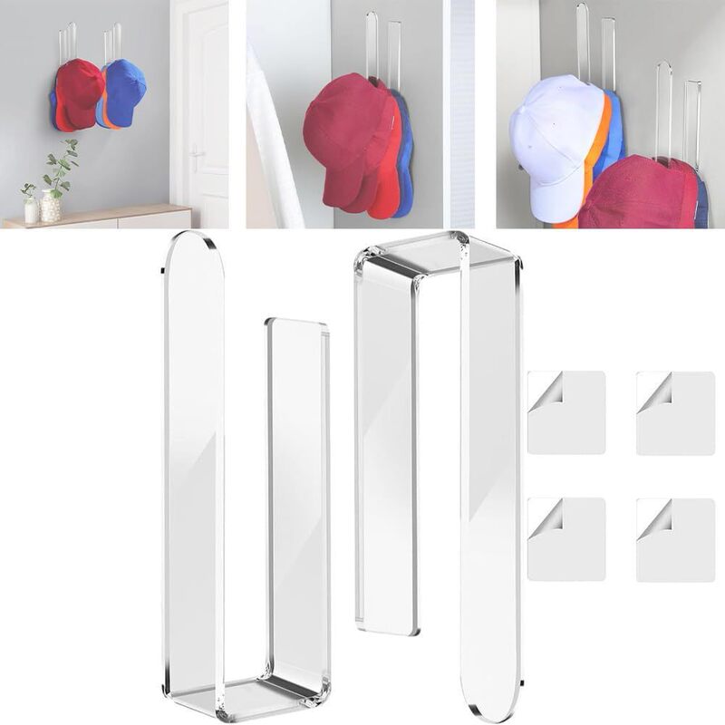 2 Pieces/Set Star Signature Hat Storage Rack Baseball Cap Rack Beautiful Men and Women Self-Adhesive Baseball Cap Rack Free