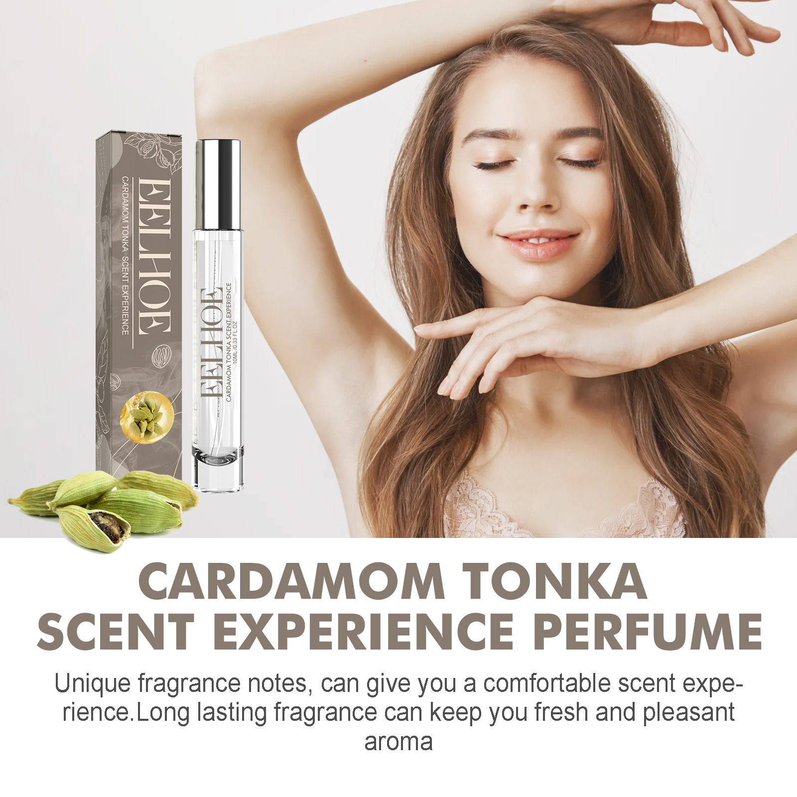 EELHOE Cardamom Perfume, natural fragrance, elegant, long-lasting fragrance, gentle and portable date atmosphere perfume_voghion.com