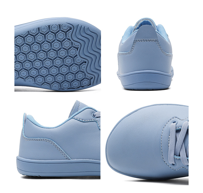 Unisex Barefoot Shoes Wide Toe Lightweight Soft Leather Trainers_voghion.com