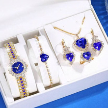 速卖通欧式潮流女士石英表套装时尚女式手表玫壳腕表wish厂家批发