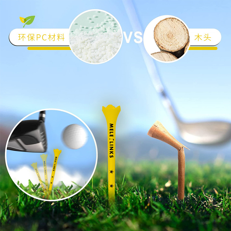 MELELINKS golf duradero tee púas combinación equipo de pelota soporte de plástico suministros de golf estilo explosivo transfronterizo