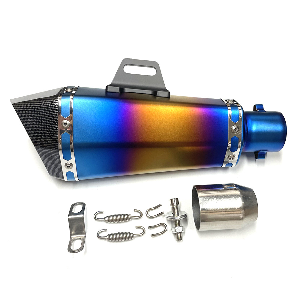 E3 blue body imitation carbon head + ji village sticker