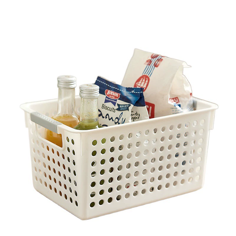 Plastic storage basket, universal table storage box for documents, food play, toy, storage system