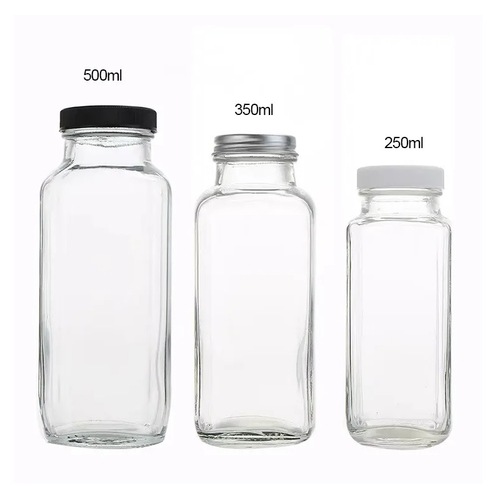 Internet-famous beverage bottles: milk tea bottles, coffee bottles, square glass bottles, fruit vinegar and juice beverage bottles, homemade rice wine dispensing bottles.