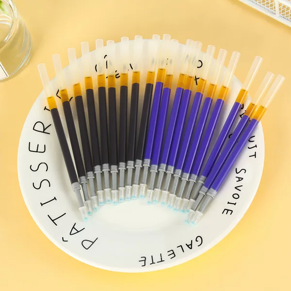 Large-capacity easy-to-use erasable refill student beating erasable pen neutral refill crystal blue black erasable