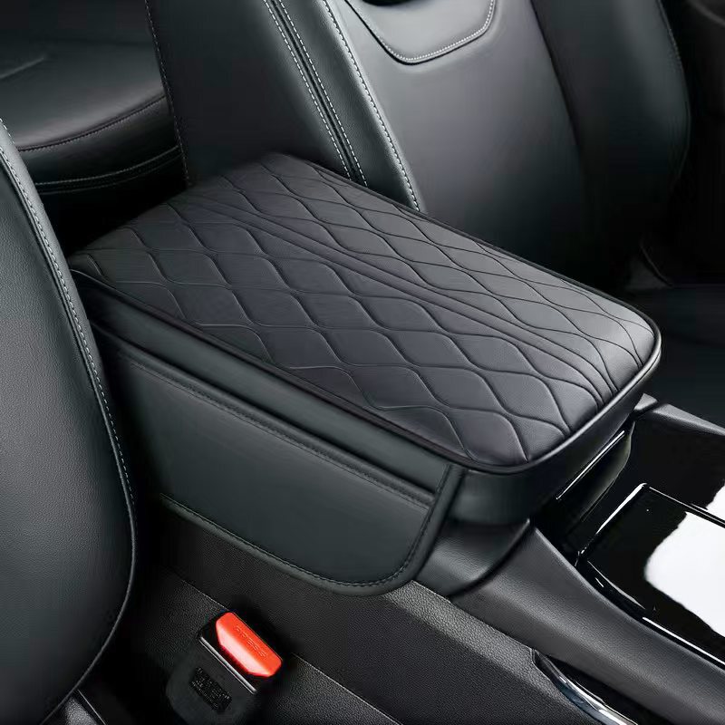 新型の車載の手すりの箱のパッドの記憶綿の手すりの増加パッドの肘のパッドのエンボスの水の波のカバーのポケットの金|undefined
