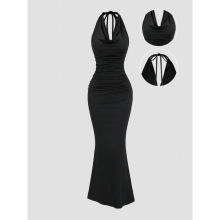 F 40551 Halter slim fit dress �Ҳ���������ȹ�羳����ͨ��