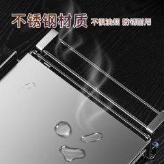 Stainless steel foldable kitchen countertop storage rack hanging cabinet door table plate extension storage partition auxiliary table