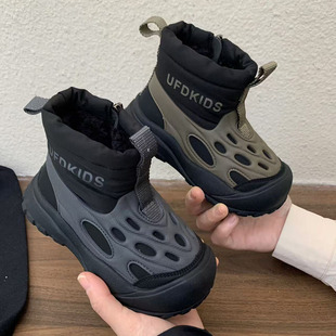 Wholesale a generation of 2024 winter new boys casual sports cotton shoes college students fashion snow boots