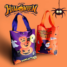 厂家跨境万圣节帆布袋儿童糖果生日礼物袋南瓜袋装饰手提袋子礼品