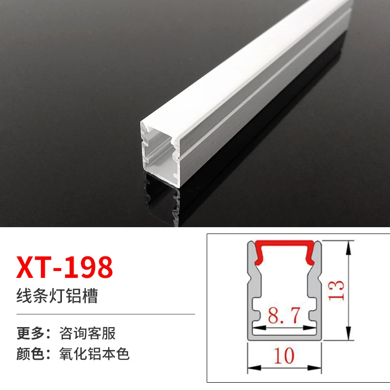 Linear LED Aluminum Profile for Built-in LED Strip, Multiple Cross-Sections, 1 m Modules