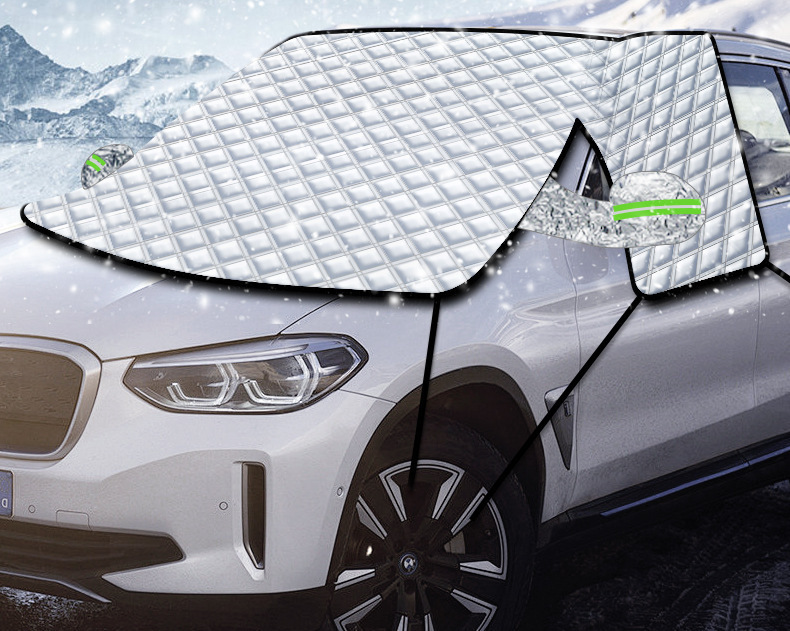 Cross-Border Car Snow Shield, Anti-Snow and Anti-Freeze Front Snow Shield, Enlarged and Thickened Sunshade, Winter Car Snow Cover