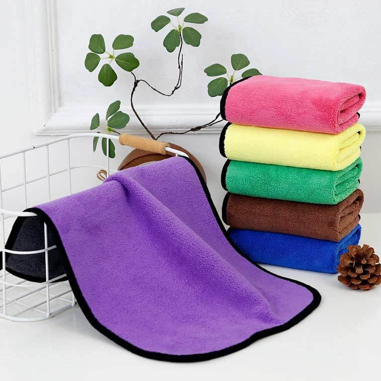 Double-Sided Coral Velvet Thickened Absorbent Car Towel Daily Use Supermarket Square Towel Car Wash Towel Household Housekeeping Rag Wholesale