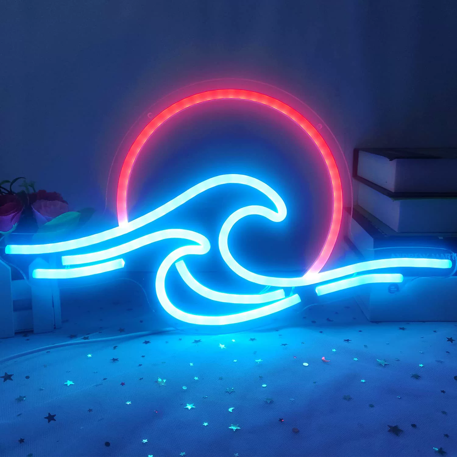 Настенный светильник LED, креативный неоновый ночник для спальни, разные формы, 5В USB или 12В адаптер