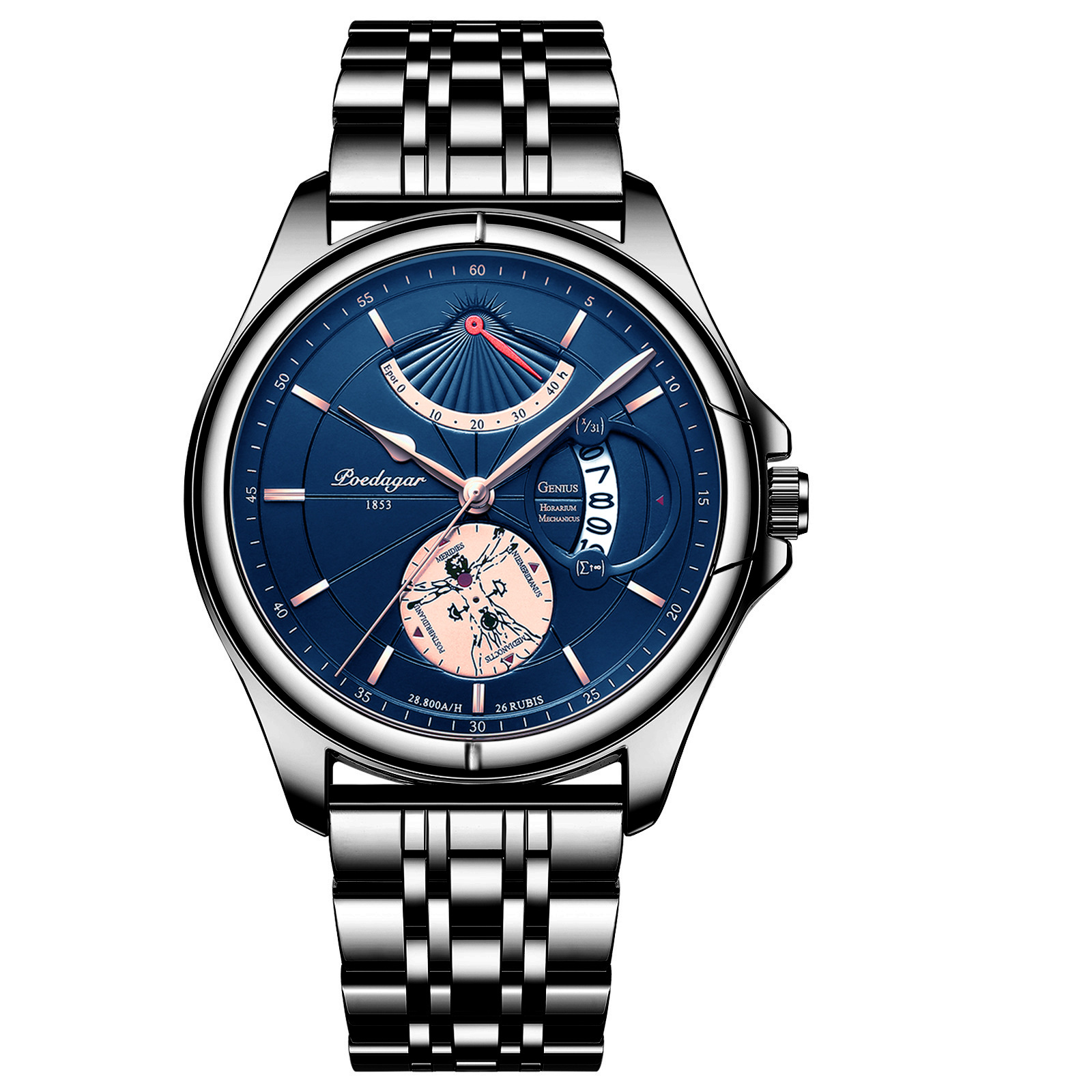 Reloj de pulsera de cuarzo ultra-delgado coreano marca suiza impermeable para hombres, estilo de explosión de Qantas personalizado