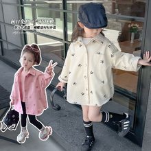 女童秋装外套2025新款薄款童装小女孩秋季衬衣开衫儿童春秋款衬衫