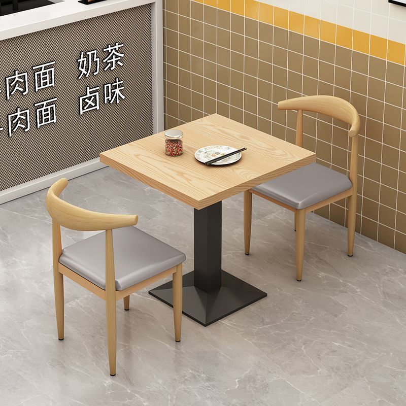 小吃面馆烧烤早餐餐饮快餐桌椅组合奶茶甜品店餐厅桌子商用经济型|undefined