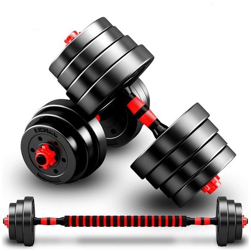 Household dumbbells for men to train arm muscles, adjustable and removable rubber-coated barbells, a pair of fitness equipment combination dumbbells wholesale