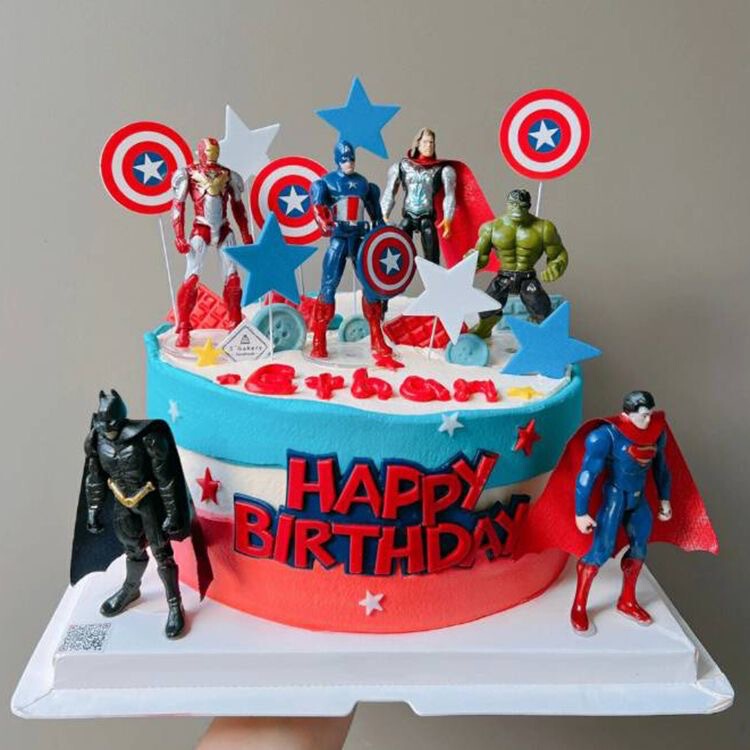 スーパーヒーロー スリムバージョン リベンジャーズ ケーキデコレーション オーナメント キャプテンアメリカ 子供 男の子 誕生日ケーキ ベーキングデコレーション|undefined