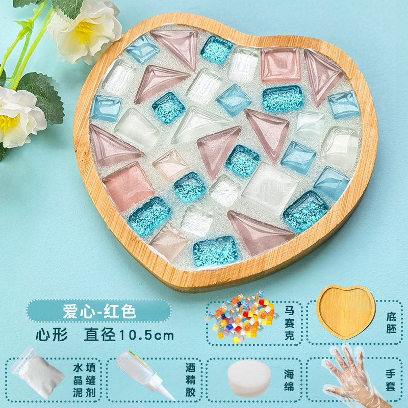 Nuevo producto bricolaje hecho a mano posavasos paquete de material mosaico padre-hijo creativo jardín de infantes pequeño regalo al por mayor juguetes educativos