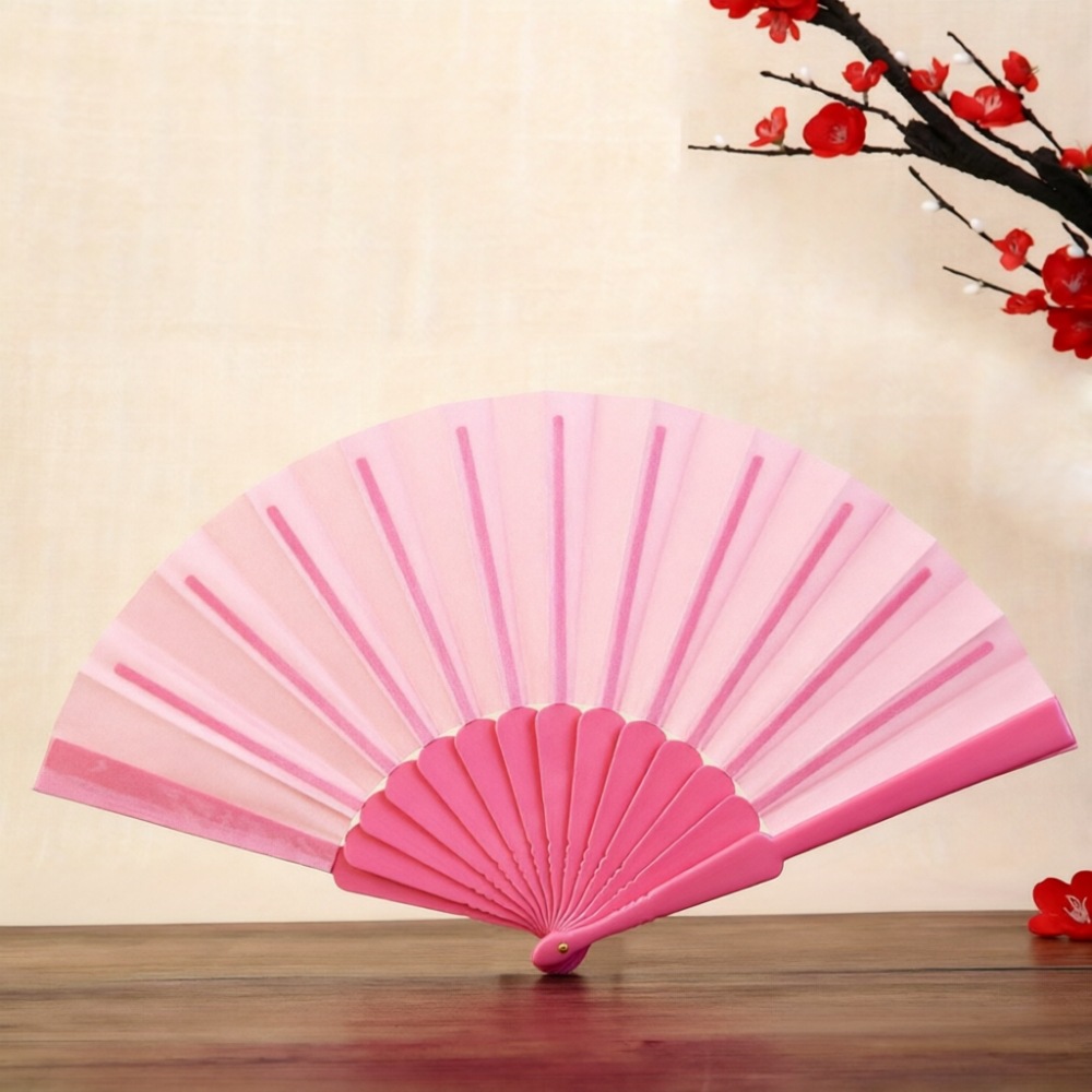 Abanico Plegable de Plástico para Mujer para Danza