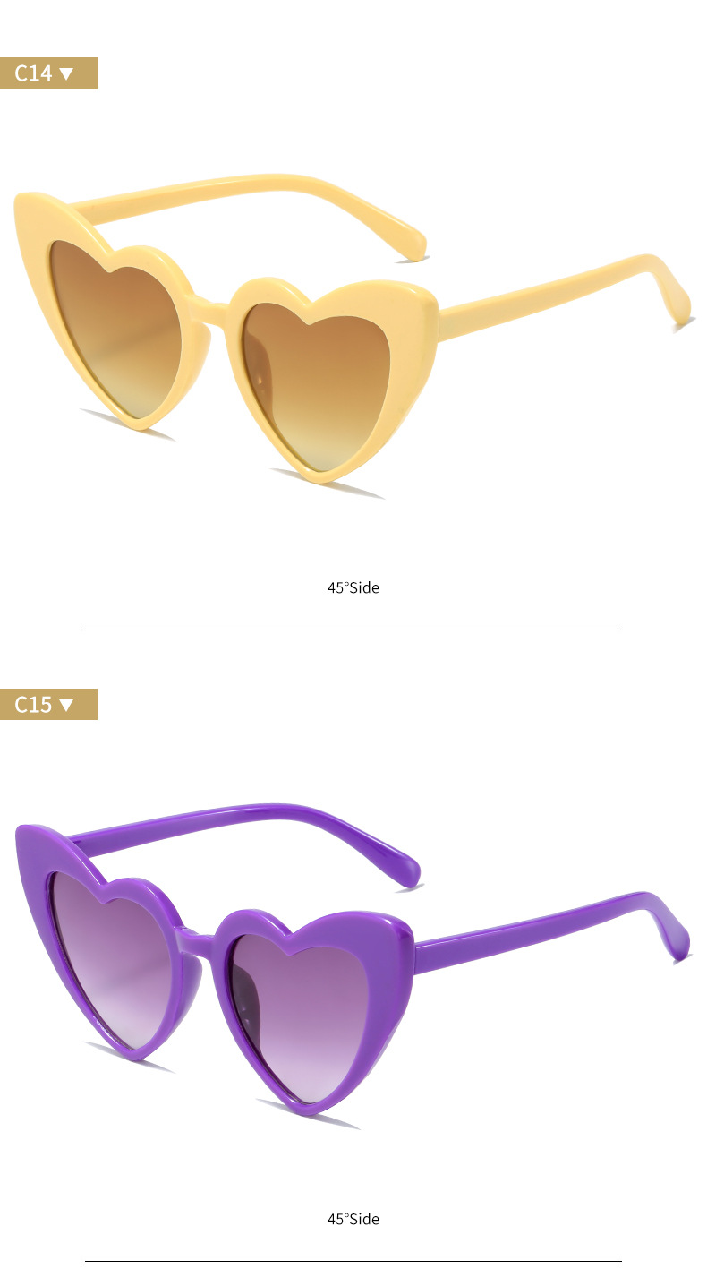 Fashion new multi-color love sunglasses family personality flash pink sunglasses European and American beach sunglasses_voghion.com