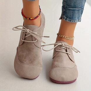 Q 72957 Retro flat lace-up loafers �͹�ƽ��ϵ����Ь���uͨ��