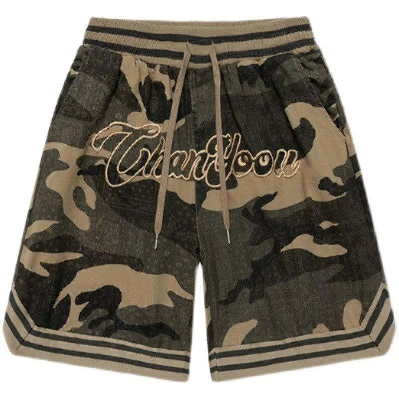 American-style Embroidered Camouflage Workwear Shorts Men's and Women's Fashionable Brand Loose Cotton Five-point Casual Pants Basketball Sports Pants American-style Embroidered Camouflage Workwear Shorts Men's and Women's Fashionable Brand Loose Cotton Five-point Casual Pants Basketball Sports Pants