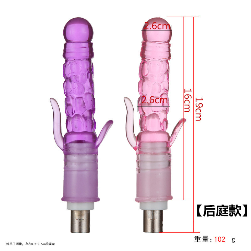 Accesorios de cañón telescópico femenino cristal transparente tras patio suave conector de cañón de tres agujeros analógico artículos para adultos