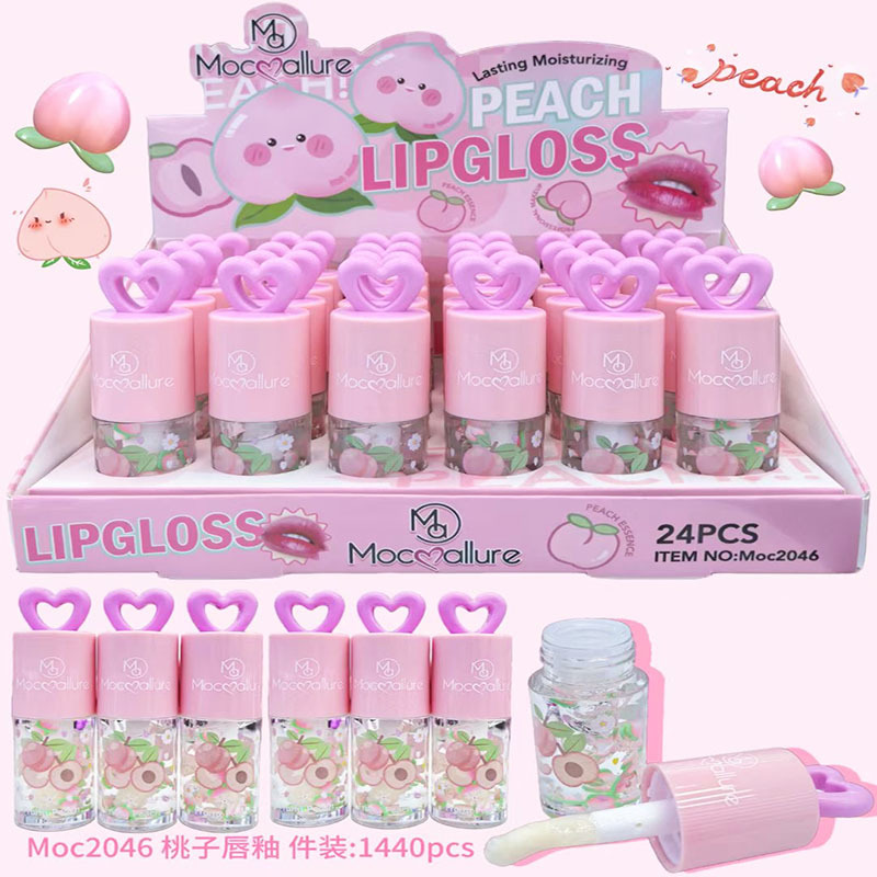 Mocoallure nuevo comercio exterior transfronterizo amor miel esmalte de labios hidratante e hidratante lindo brillo de labios de dibujos animados spot
