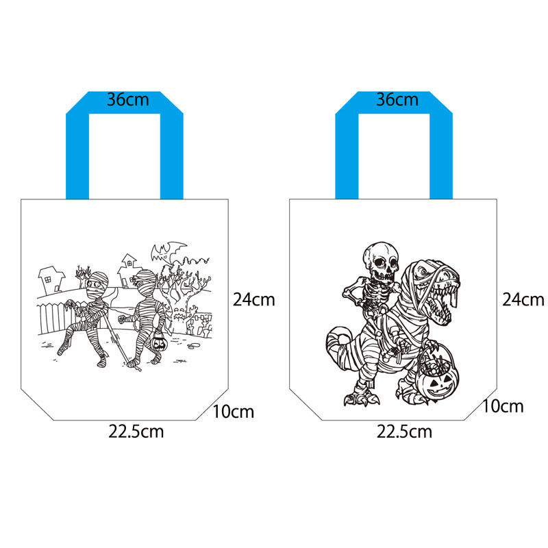 Niños hechos a mano DIY pintando bolsas de graffiti personalizadas regalo de jardín de infantes dibujos animados no tejidos pintura relleno bolsas de mano