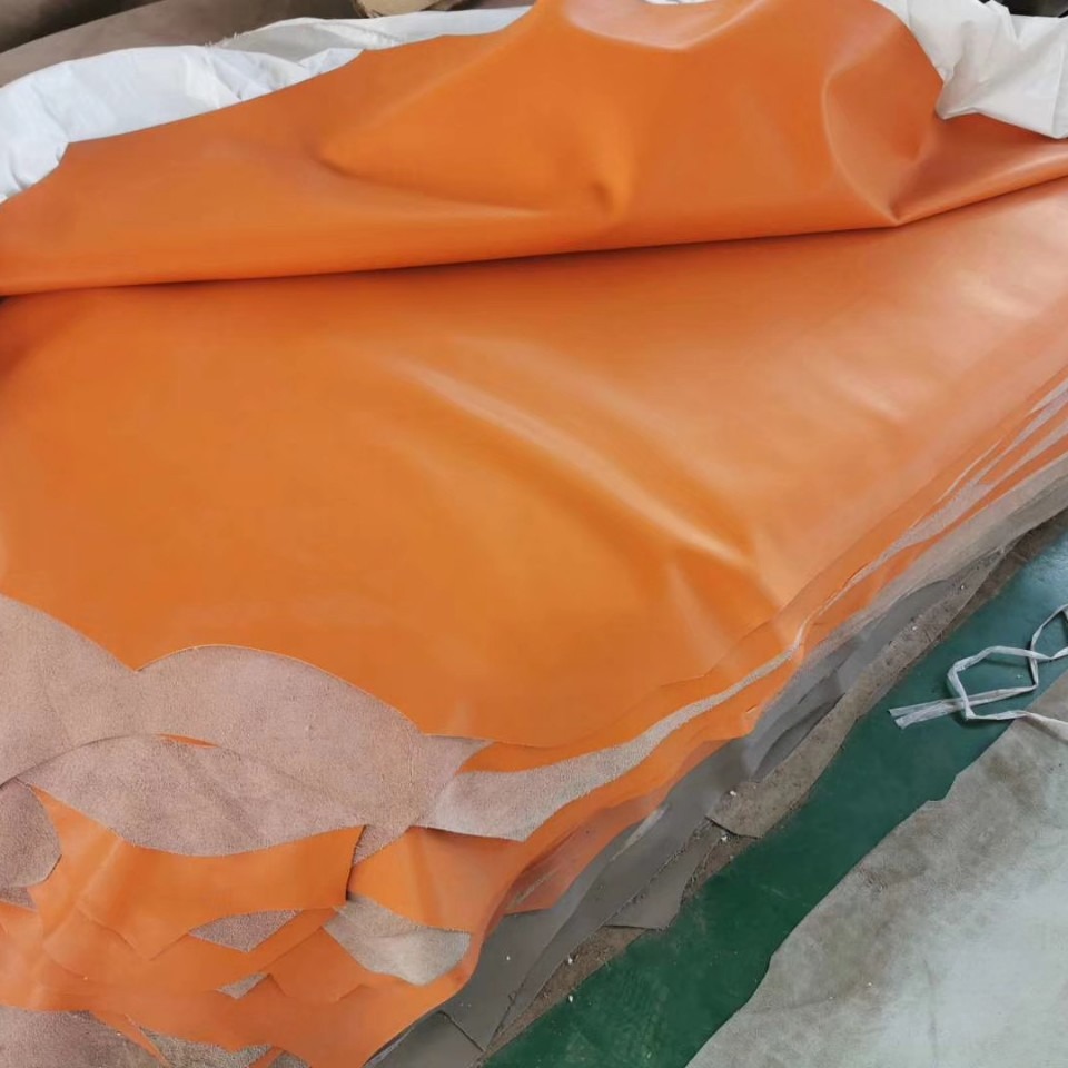 纳帕纹整张黄牛皮沙发家具皮带箱包鞋子真皮革料黄牛湿法贴膜皮